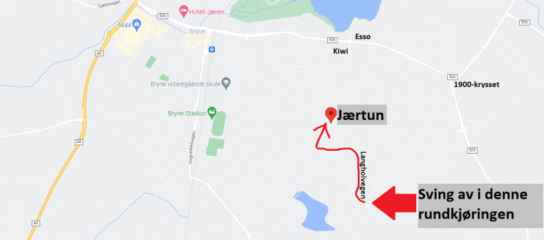 Omkøyring når du skal til Jærtun, fram til nov.2022